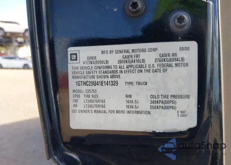 2001 GMC Sierra 2500Hd Sl z USA, uszkodzony, nr VIN 1GTHC29U41E141329